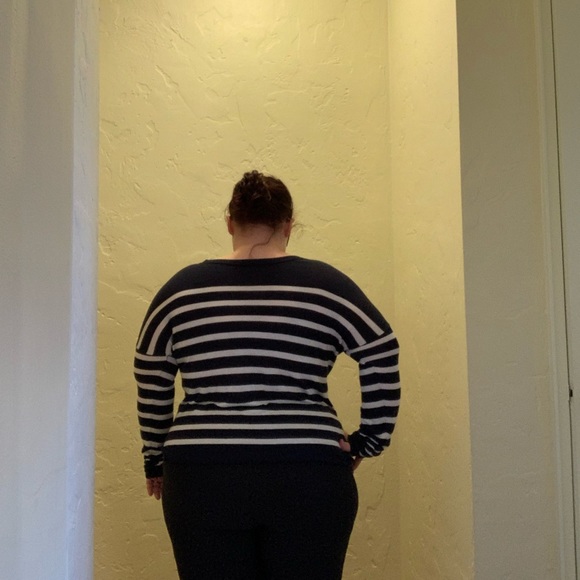 a new day Navy White Stripes Coverup Size XL - Picture 4 of 9